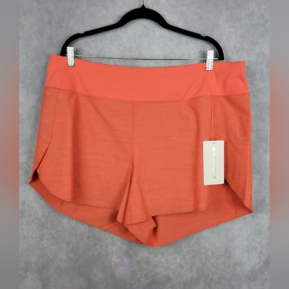 Athleta Run With it‎ shorts Space Dye Orange Haze color Size 2X - Picture 3 of 11